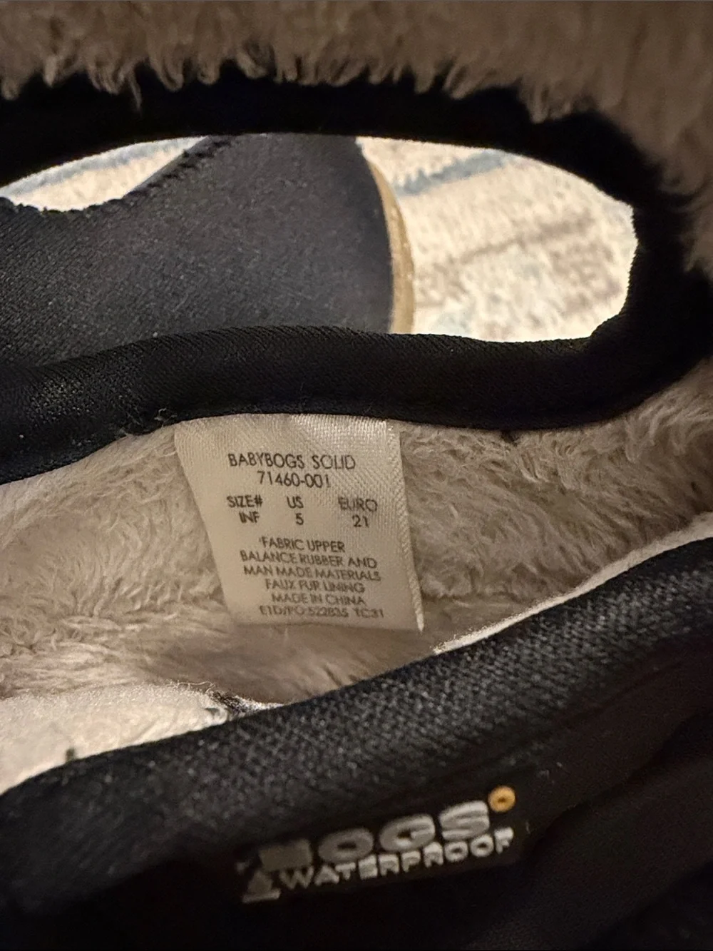 Bogs Kids Black Waterproof Rain & Snow Boots